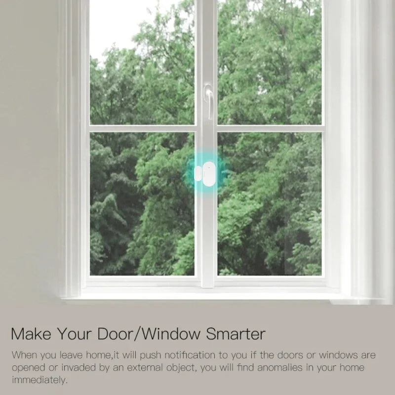 EWelink ZigBee Door And Window Magnetic Sensor Wireless Door Alarm Detector Smart Home Security Works With Zigbee2MQTT Alexa ZHA