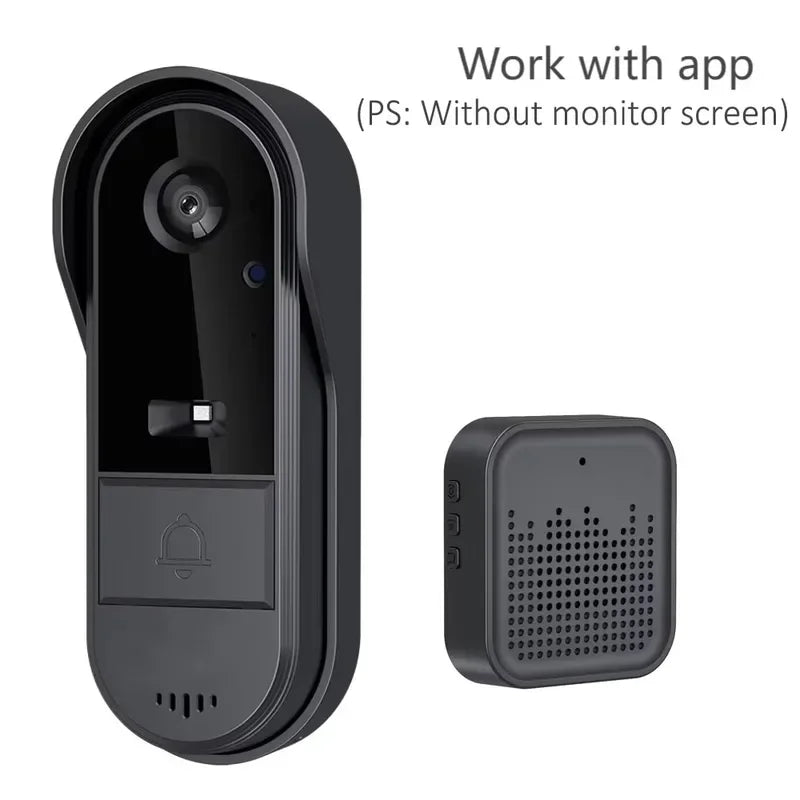 Wireless Intercom Doorbell Night Vision HD 4.3in LPS Screen Video Doorbell Camera Smart Home Security Visual Doorbell