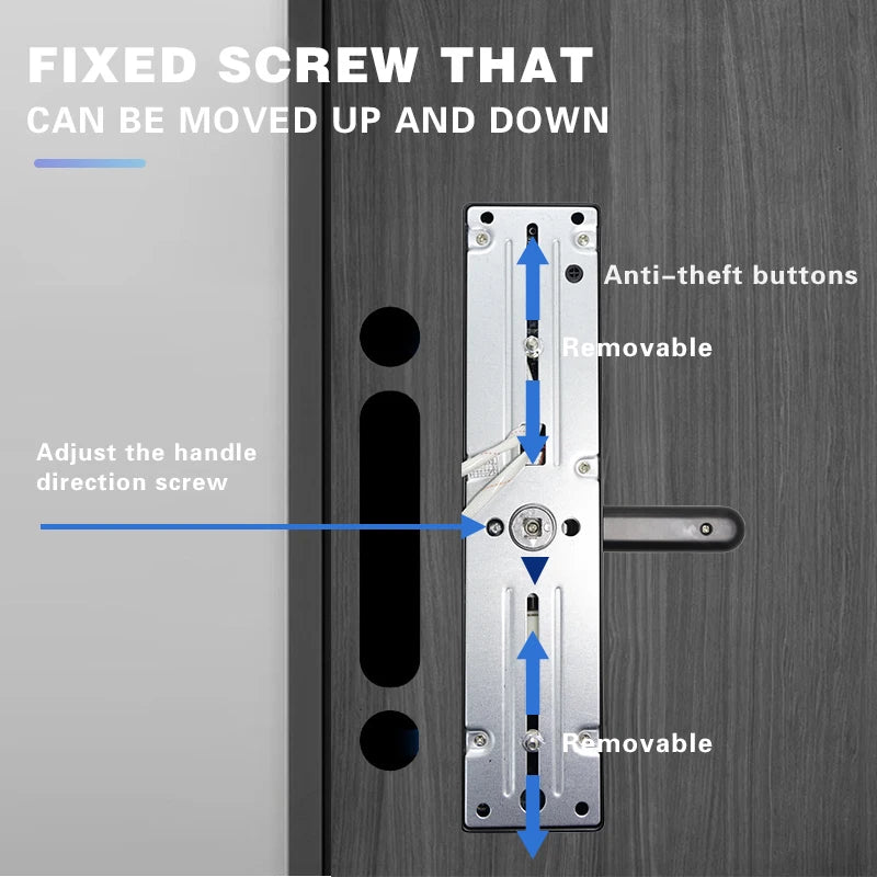 Tuya WiFi Digital Electronic Smart Door Lock with Camera Photo Capture for Residential and Apartment Entrance doors