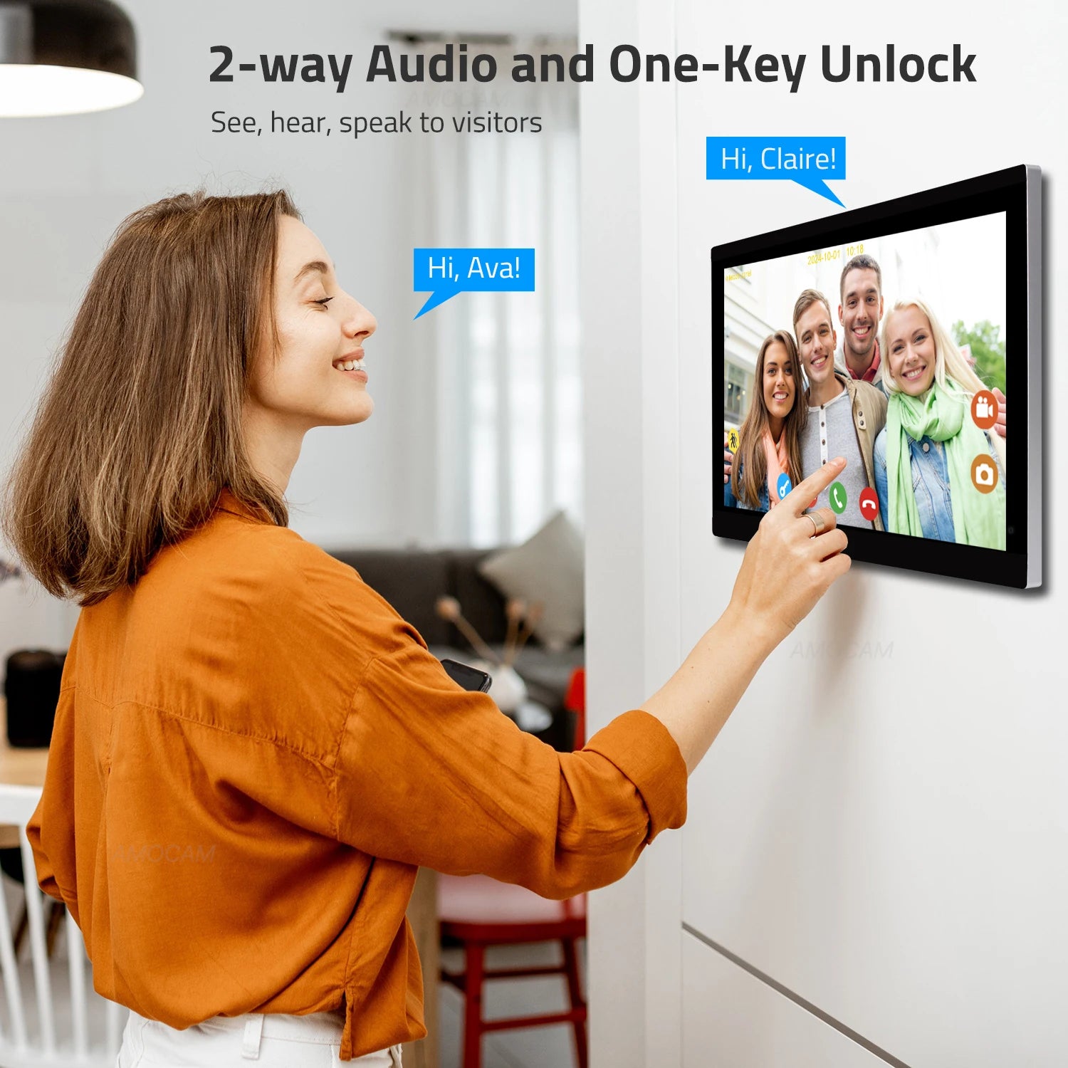 2 Wire Digital Video Intercom System, 7 / 10.1 Inch Wireless WIFI Monitor 1080P Doorphone Camera Video Doorbell Card Tuya Unlock